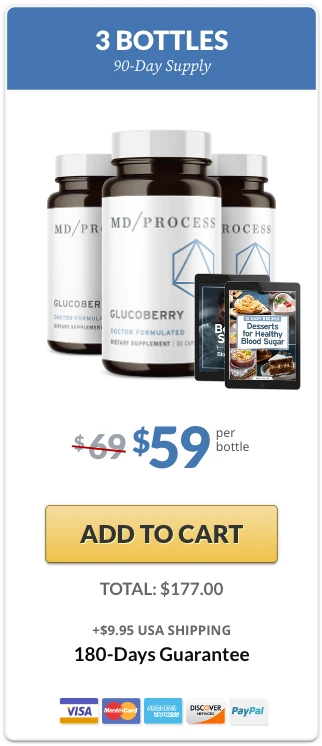 GlucoBerry 3 bottles